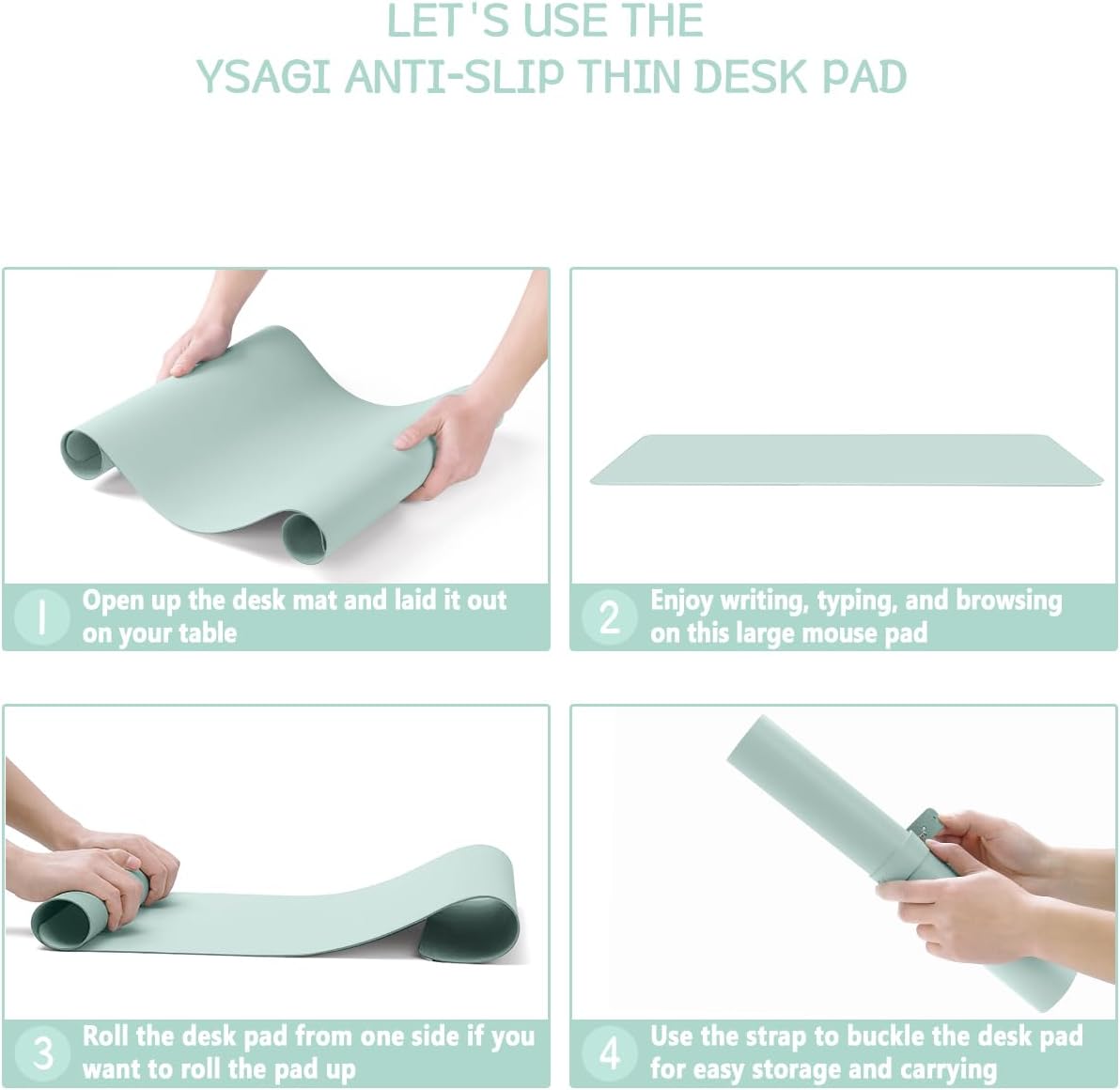 YSAGi Non-Slip Leather Desk Pad, Waterproof Laptop Computer Desk Keyboard Mat, Table Protector Blotter Mat, Large Mouse Pad for Office/Work/Home/Decor(Dark Brown, 31.5" x 15.7")