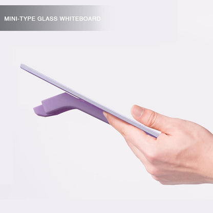 Small Glass Desktop Whiteboard Dry-Erase, Mini Pure Glass Whiteboard Stand