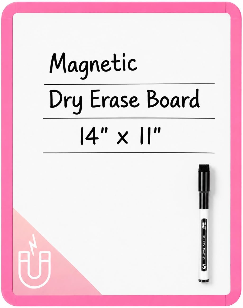 Dry Erase Board, 14” x 11”, White Frame