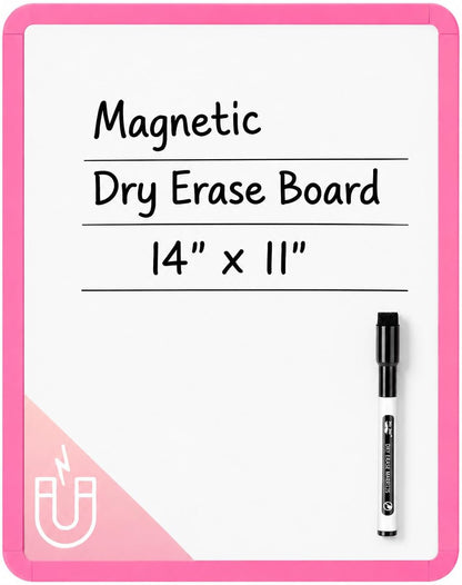 Dry Erase Board, 14” x 11”, White Frame