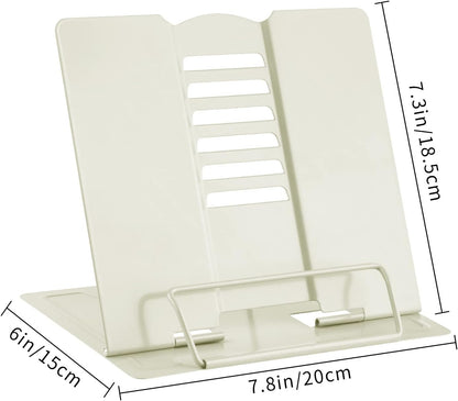 MSDADA Desk Book Stand Metal Reading Rest Book Holder Adjustable