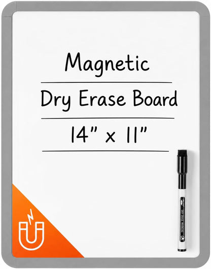 Dry Erase Board, 14” x 11”, White Frame