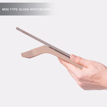 Small Glass Desktop Whiteboard Dry-Erase, Mini Pure Glass Whiteboard Stand