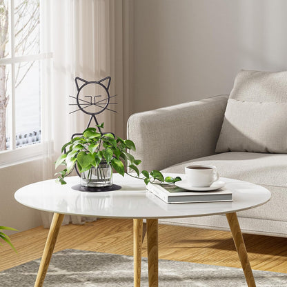 Desktop Glass Planter Vase Holder, Modern Creative Cat Plant Terrarium Metal Stand for Hydroponics Plants Home Garden Wedding Decoration Outdoor Planter Ideas (Style 2)