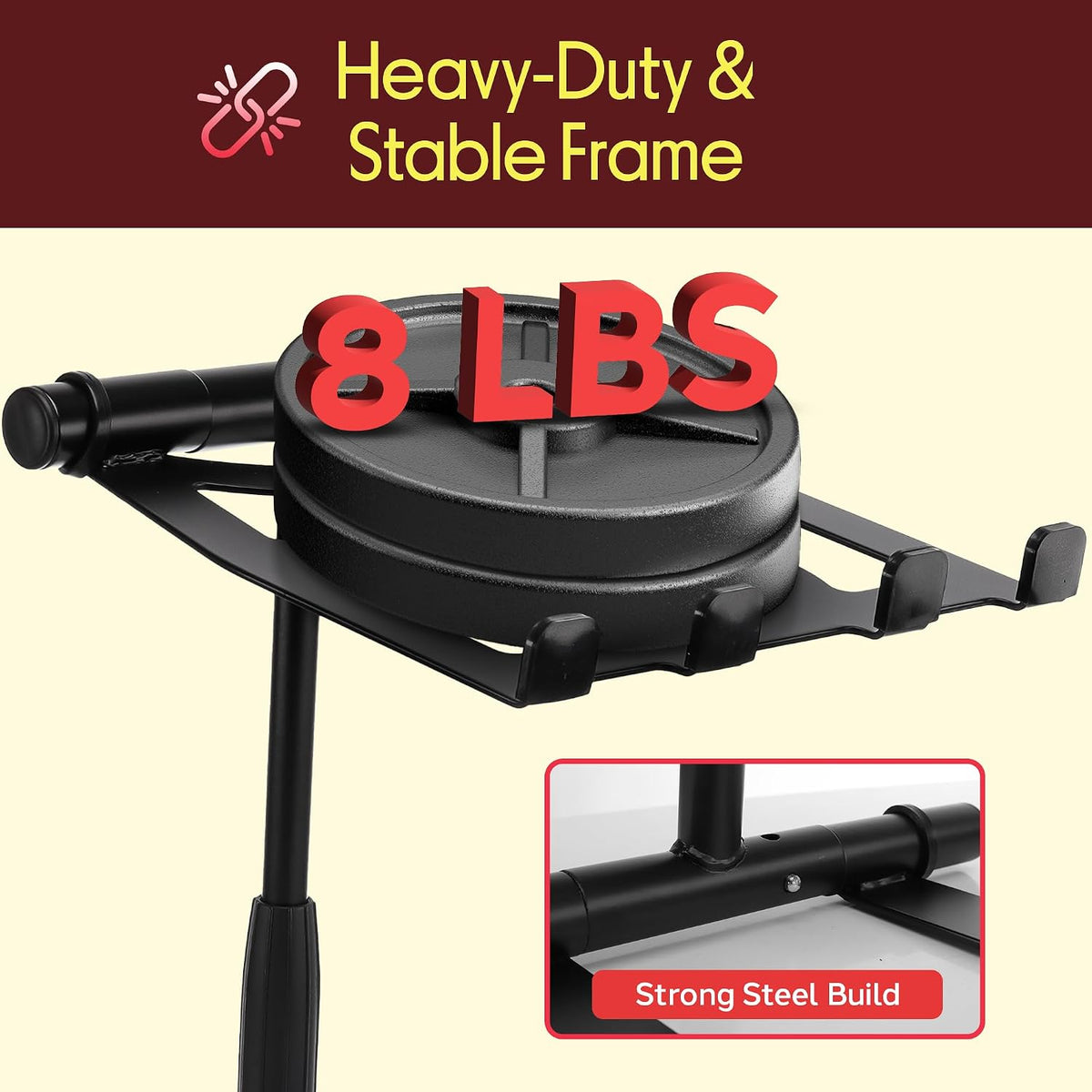 Pyle Portable Folding Laptop Stand - Standing Table with Adjustable Angle, Foldable Height and Four Prong Anti-Slip Tray for iPad, Tablet, DJ Mixer, Workstation, Gaming and Home Use - PLPTS55