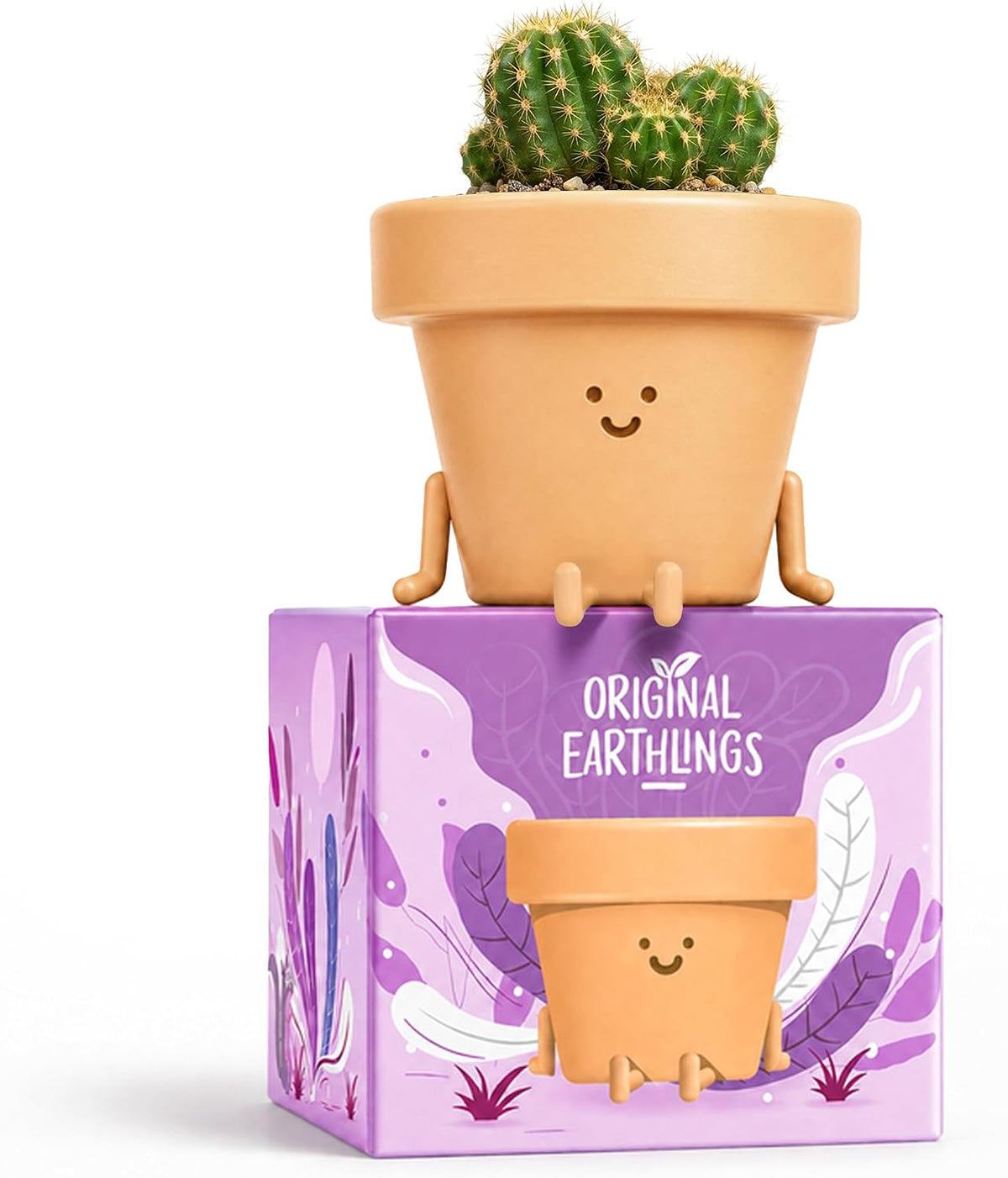 Sitting Small Plant Pot, Cute Pots for Plants - 4 Inch