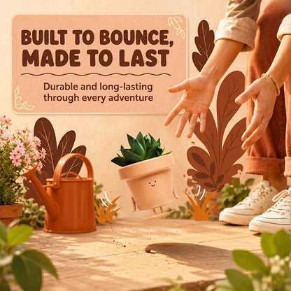 Sitting Small Plant Pot, Cute Pots for Plants - 4 Inch