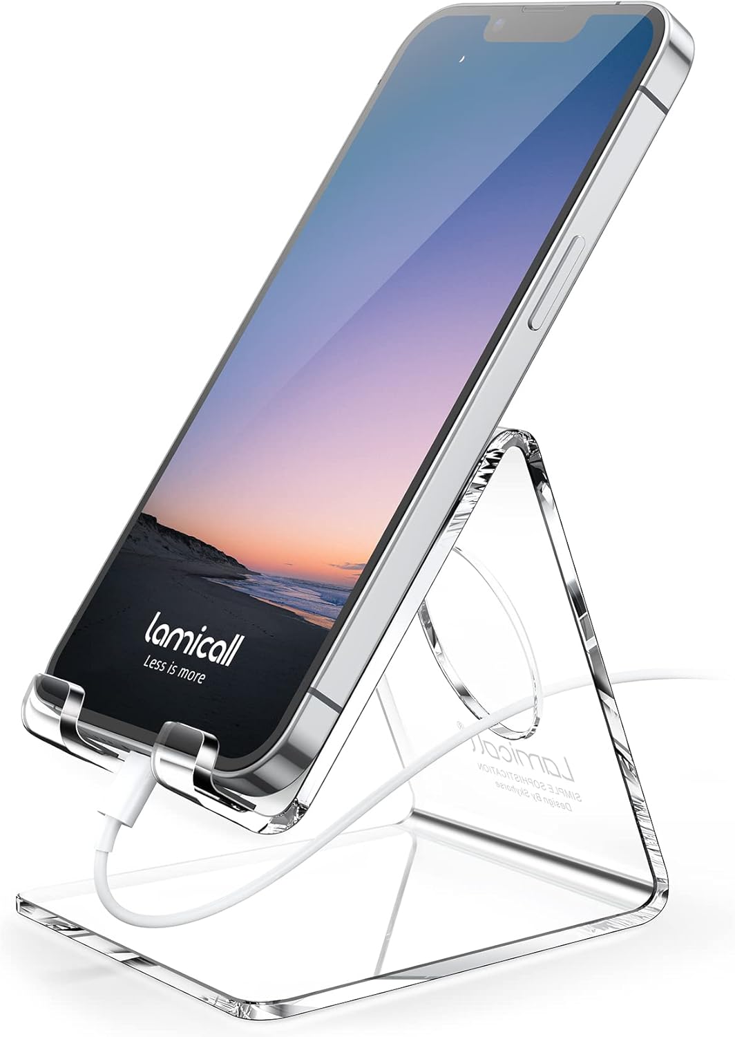 Cell Phone Stand, Phone Dock: Cradle, Holder, Stand for Office Desk - Black