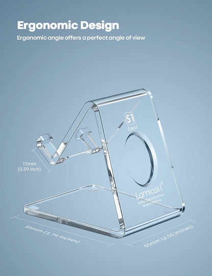Cell Phone Stand, Phone Dock: Cradle, Holder, Stand for Office Desk - Black