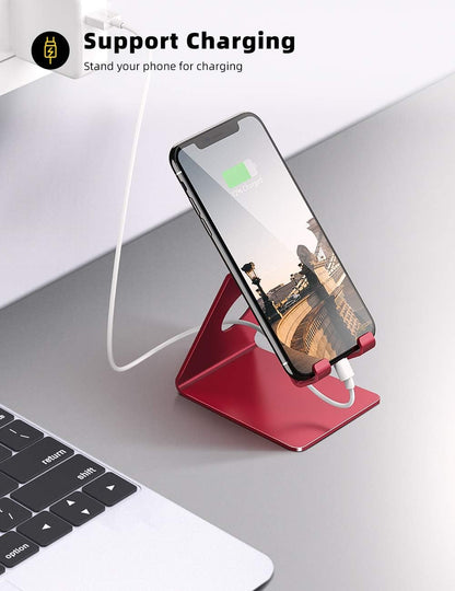 Cell Phone Stand, Phone Dock: Cradle, Holder, Stand for Office Desk - Black