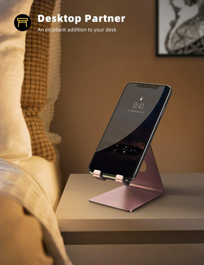 Cell Phone Stand, Phone Dock: Cradle, Holder, Stand for Office Desk - Black