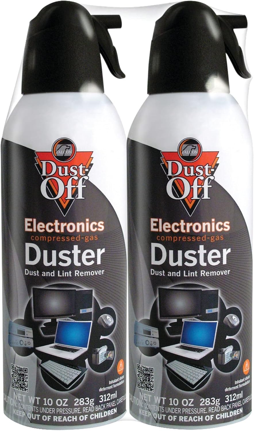 Compressed Gas Dusters, 10 Oz, Pack of 2