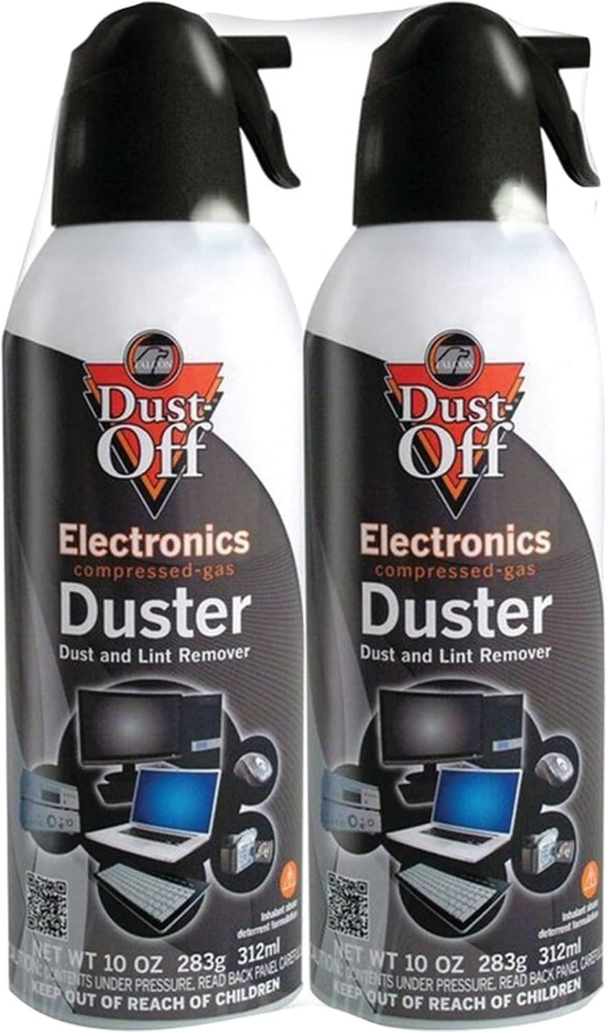 Compressed Gas Dusters, 10 Oz, Pack of 2