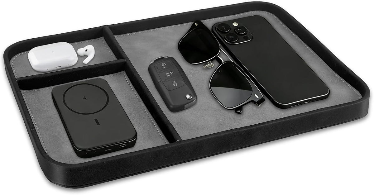 Valet Tray Trendy Organizer Multifunctional Nightstand Caddy Holder