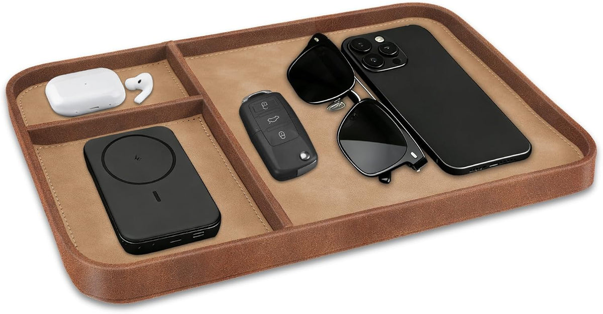 Valet Tray Trendy Organizer Multifunctional Nightstand Caddy Holder