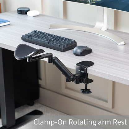 Black Clamp-on Adjustable Arm Rest, MOUNT-ARM01