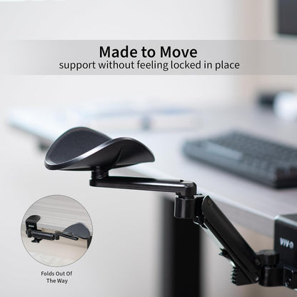 Black Clamp-on Adjustable Arm Rest, MOUNT-ARM01