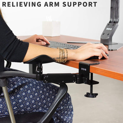 Black Clamp-on Adjustable Arm Rest, MOUNT-ARM01