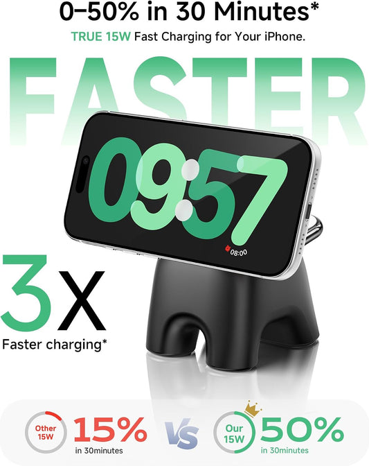 Magnetic Wireless Charging Station, Charger Stand for iPhone Apple Watch