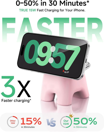 Magnetic Wireless Charging Station, Charger Stand for iPhone Apple Watch