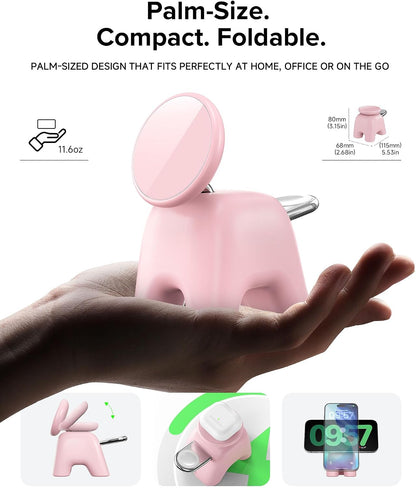 Magnetic Wireless Charging Station, Charger Stand for iPhone Apple Watch