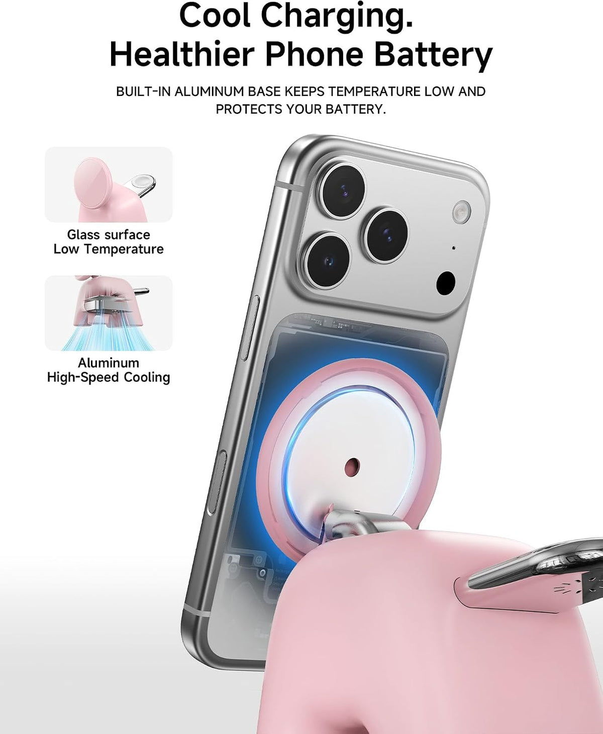 Magnetic Wireless Charging Station, Charger Stand for iPhone Apple Watch