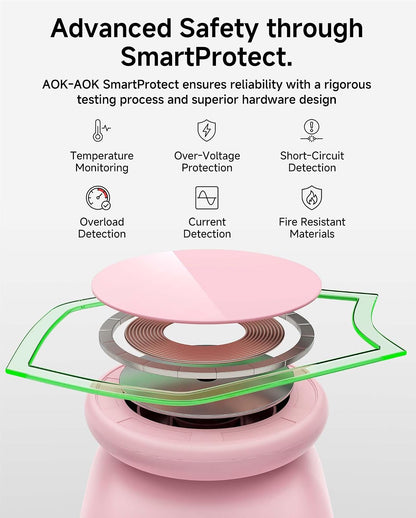 Magnetic Wireless Charging Station, Charger Stand for iPhone Apple Watch