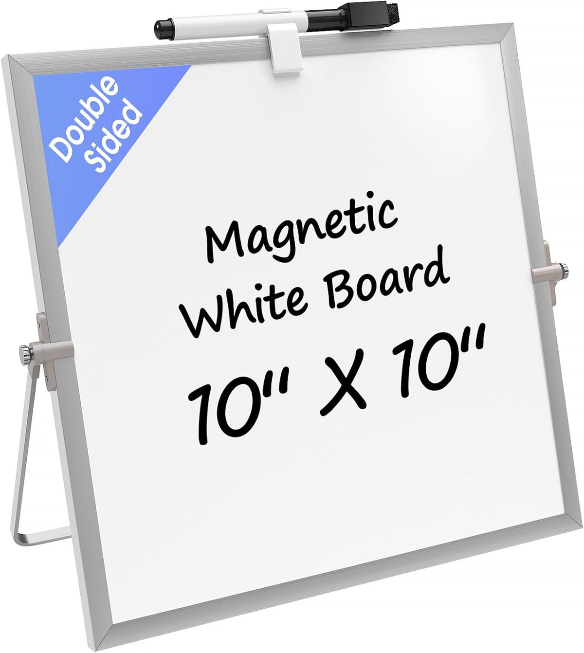 Dry Erase Board with Stand 16" x 12", Small Whiteboard for Desk