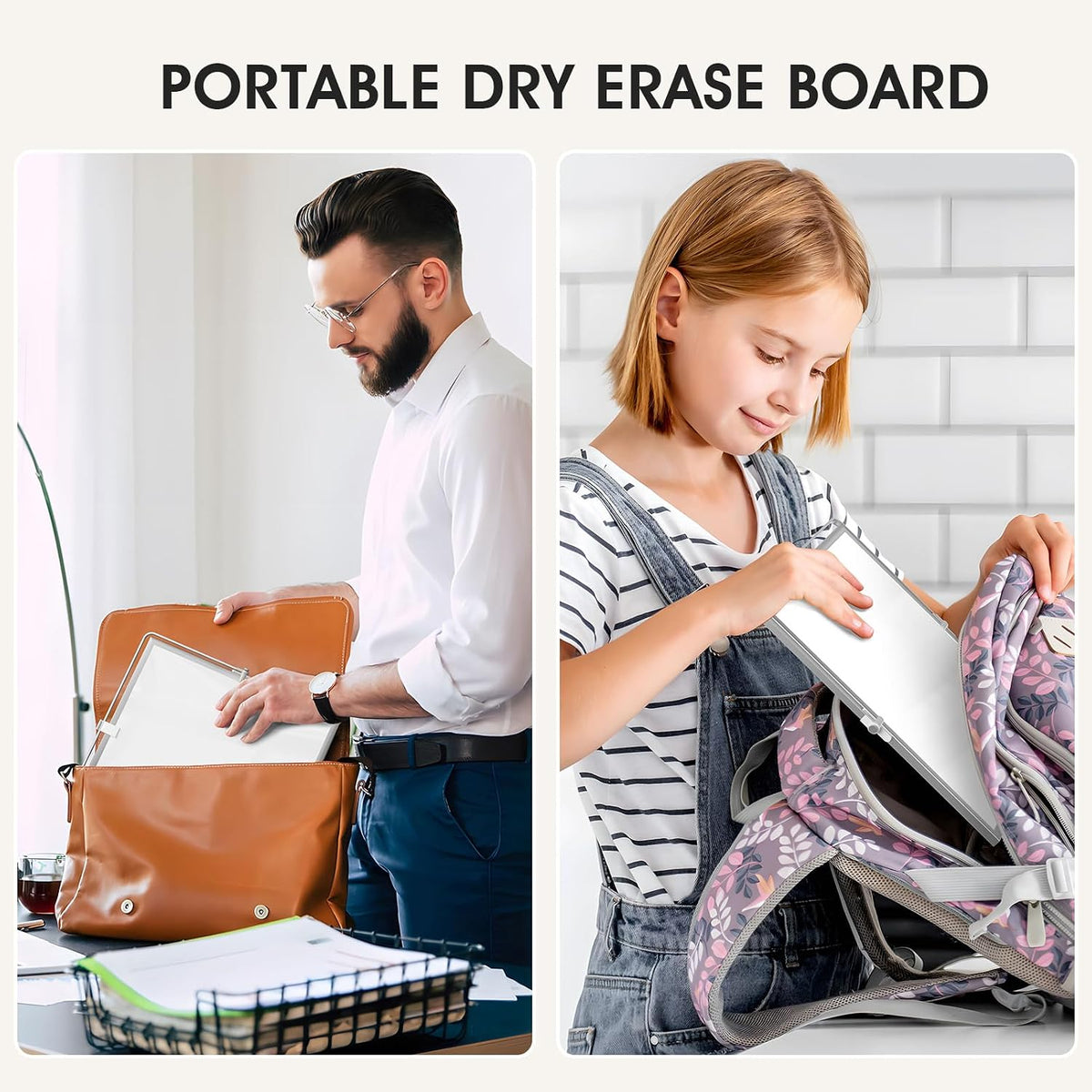 Dry Erase Board with Stand 16" x 12", Small Whiteboard for Desk