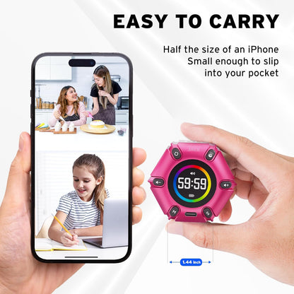 Smart FILP Pomodoro Timer 3/5/10/25/30/60min Preset, Silent & Sound Alarm