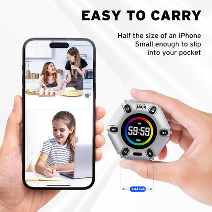 Smart FILP Pomodoro Timer 3/5/10/25/30/60min Preset, Silent & Sound Alarm