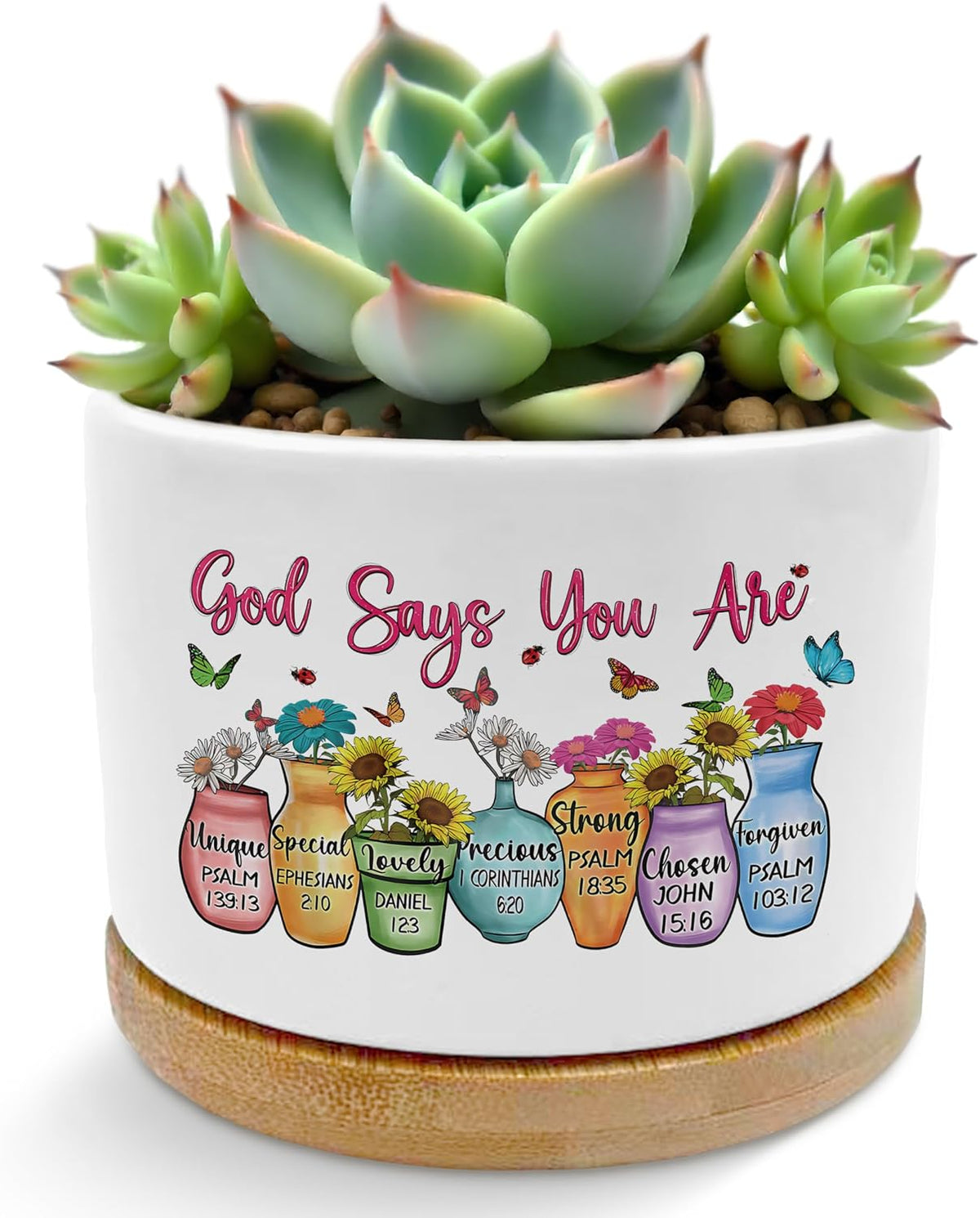 God Says You are Christian Plant Pots Succulent Planters