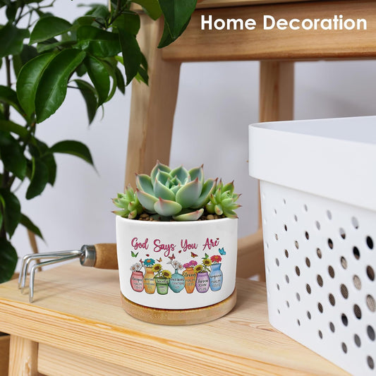 God Says You are Christian Plant Pots Succulent Planters