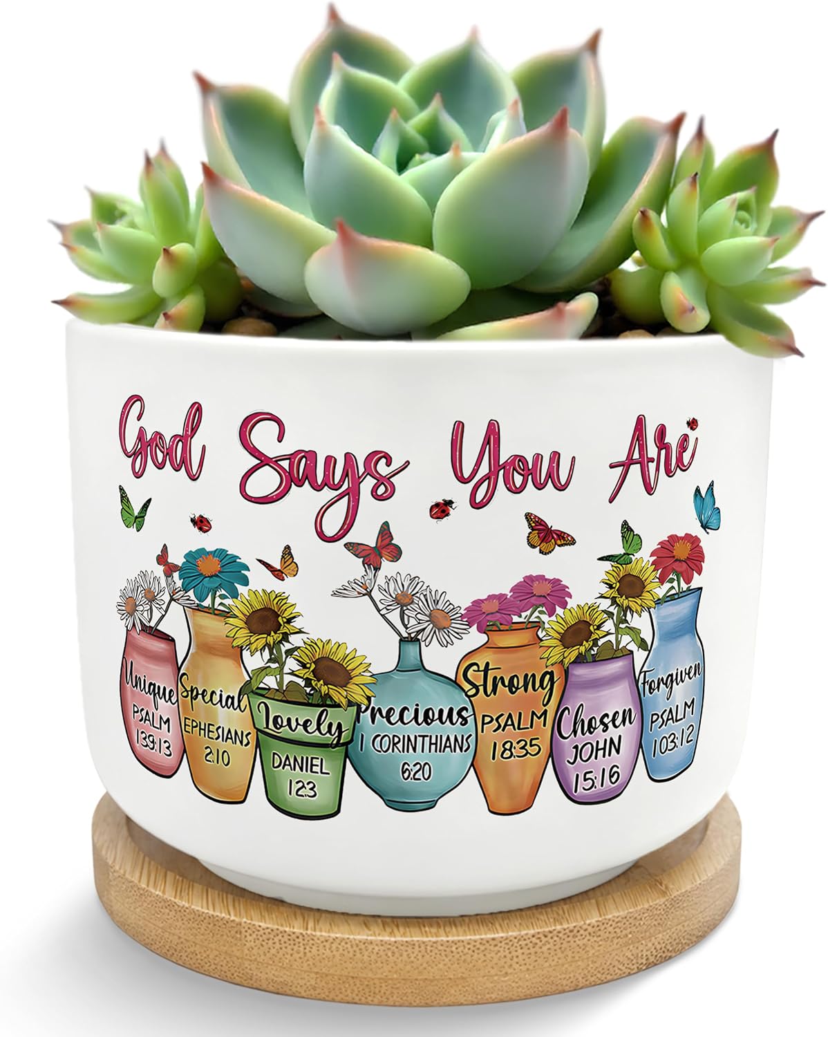 God Says You are Christian Plant Pots Succulent Planters