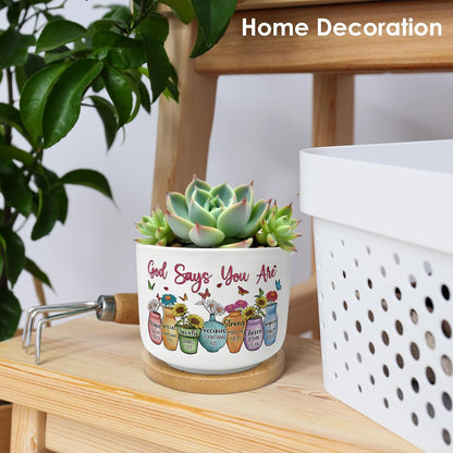 God Says You are Christian Plant Pots Succulent Planters
