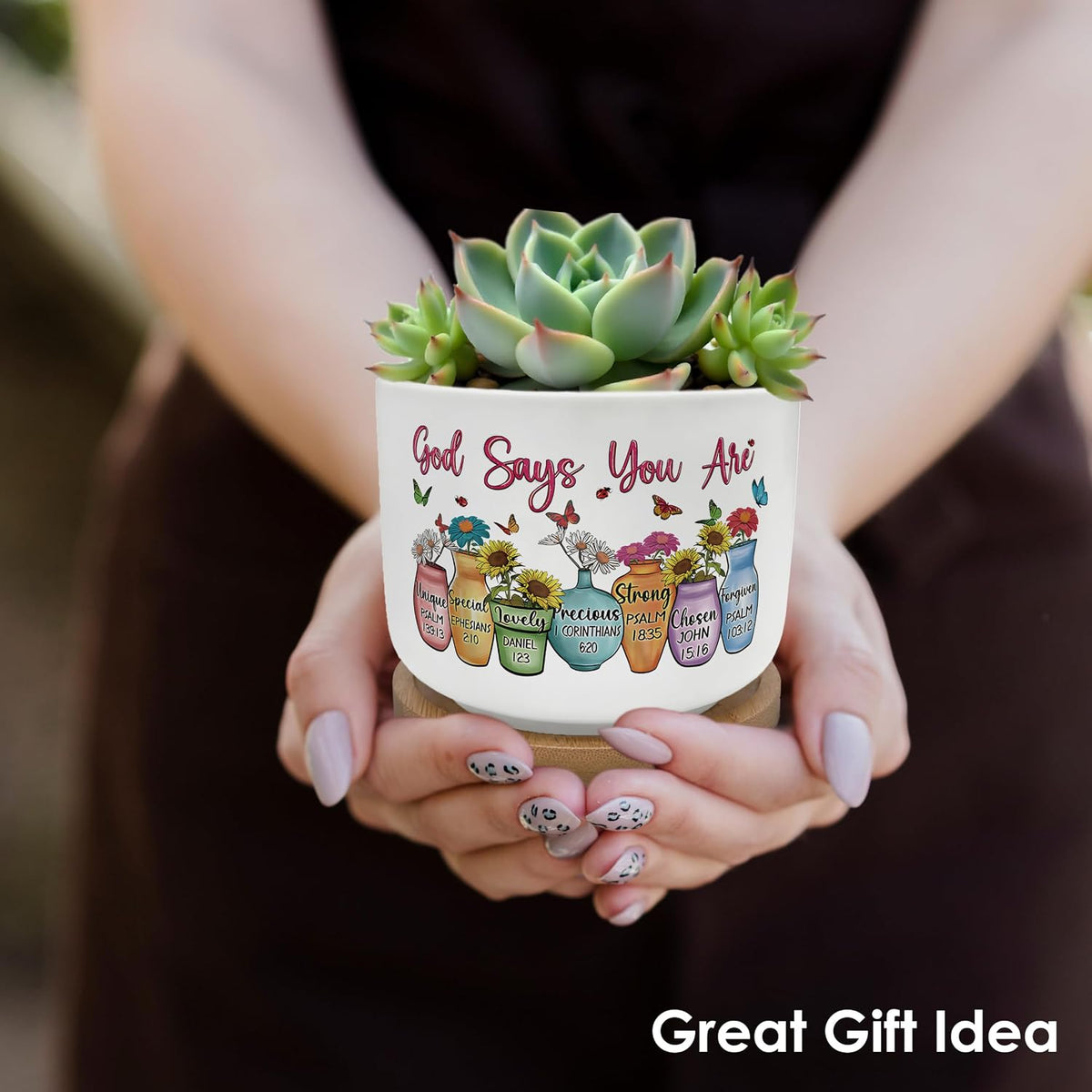 God Says You are Christian Plant Pots Succulent Planters