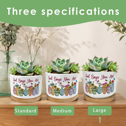 God Says You are Christian Plant Pots Succulent Planters