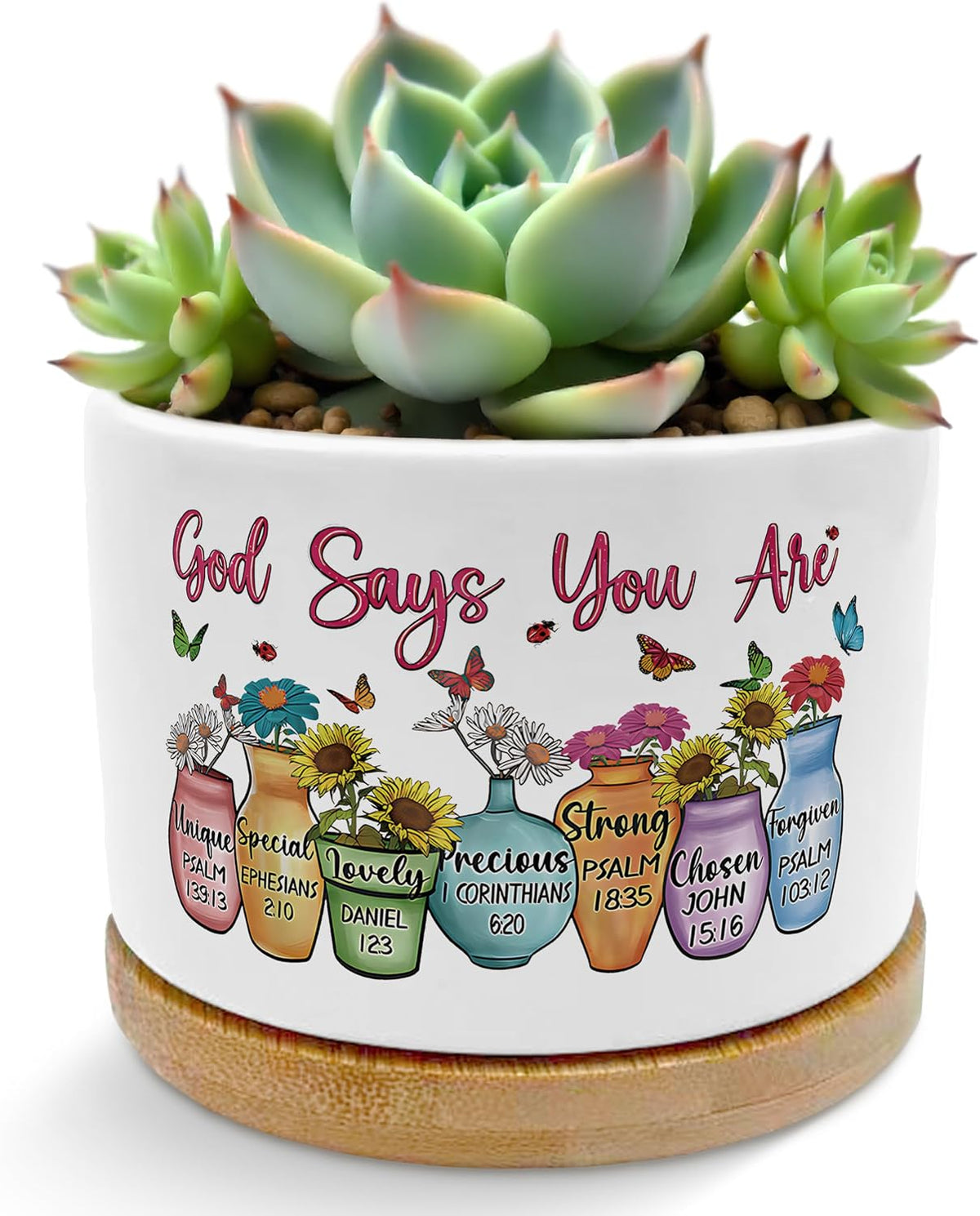 God Says You are Christian Plant Pots Succulent Planters