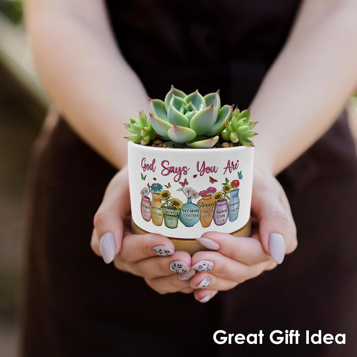 God Says You are Christian Plant Pots Succulent Planters