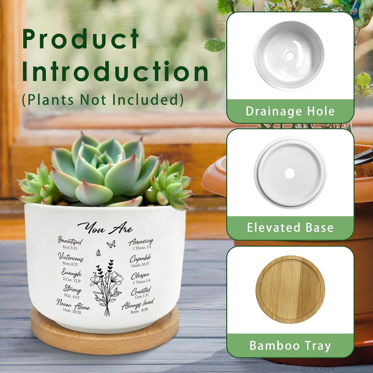 God Says You are Christian Plant Pots Succulent Planters