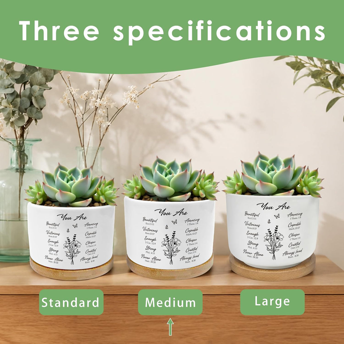 God Says You are Christian Plant Pots Succulent Planters