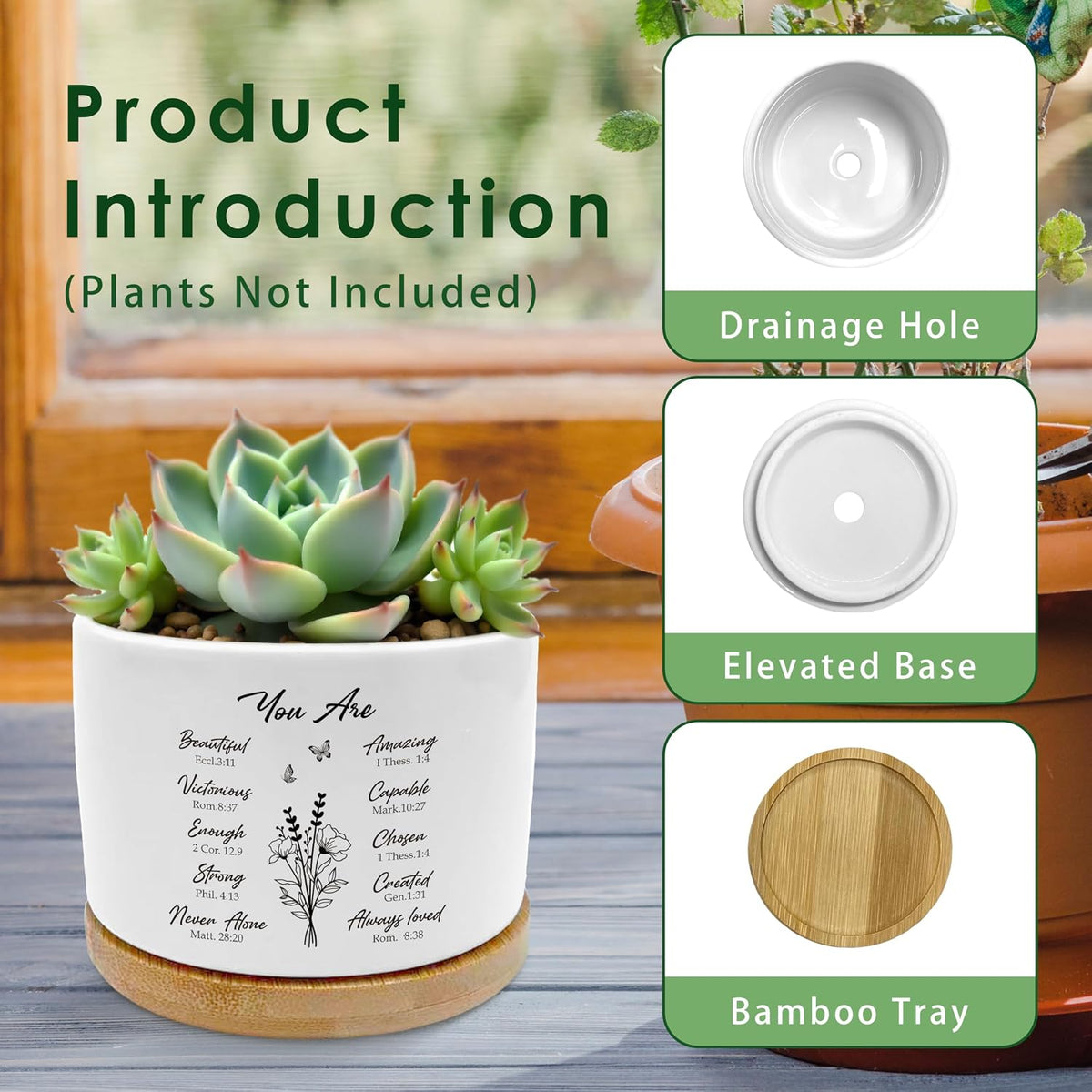 God Says You are Christian Plant Pots Succulent Planters