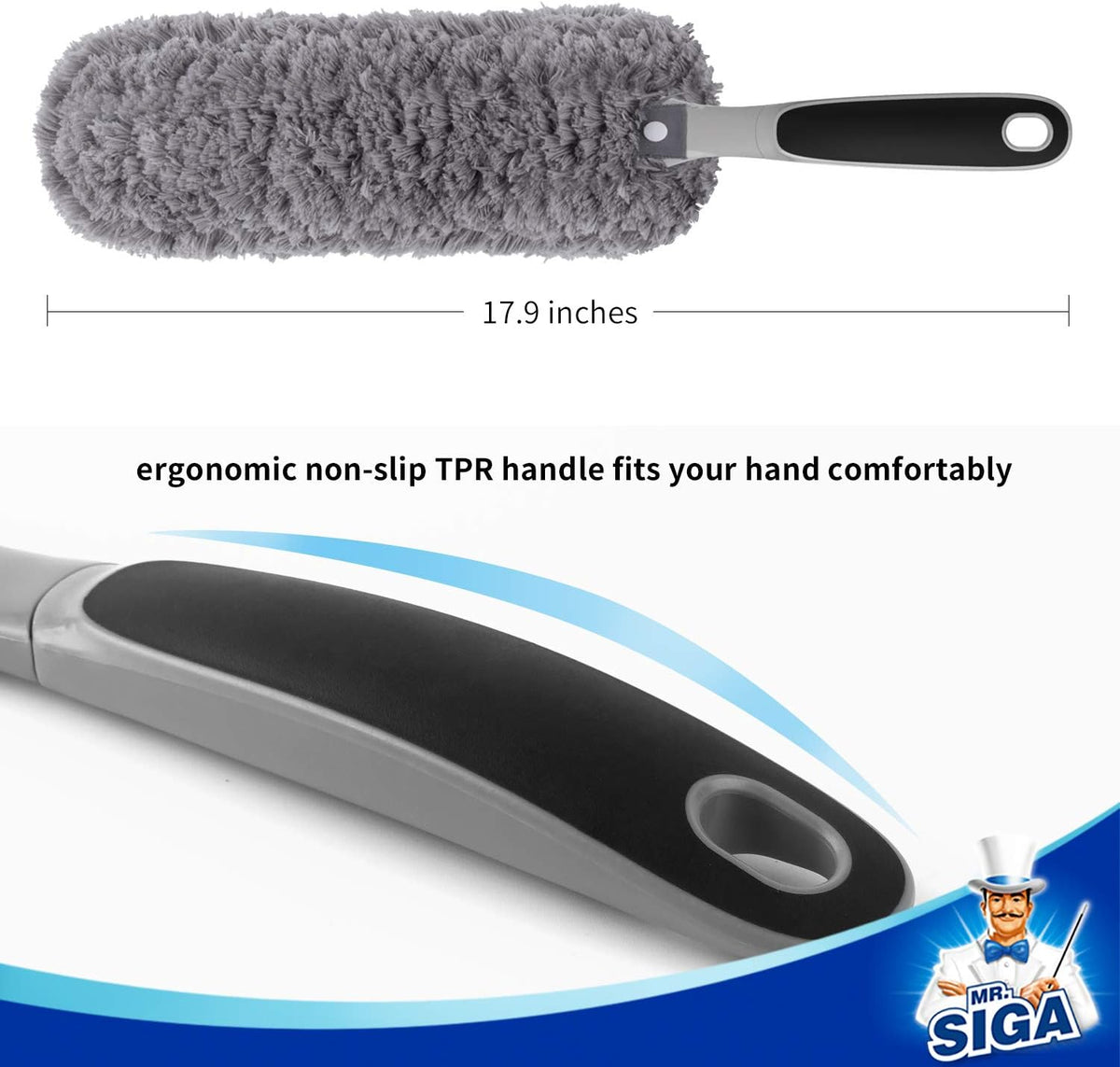 Lint Free Microfiber Duster, Washable Duster for Household Cleaning