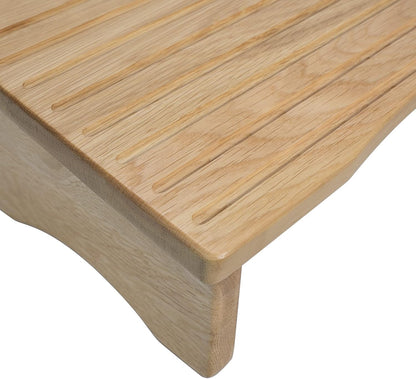 Foot Rest, Ergonomic Footrest for Under Desk at Work, Nursing Foot Stool, Natural Solid Wood Non-Slip Slanted Top Foot Stool for Office/Standing Desk (Natural Color)