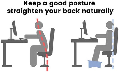 Foot Rest, Ergonomic Footrest for Under Desk at Work, Nursing Foot Stool, Natural Solid Wood Non-Slip Slanted Top Foot Stool for Office/Standing Desk (Natural Color)