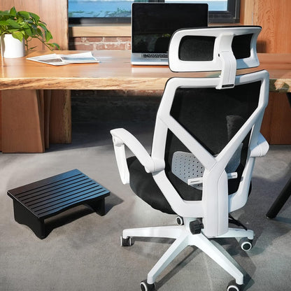 Foot Rest, Ergonomic Footrest for Under Desk at Work, Nursing Foot Stool, Natural Solid Wood Non-Slip Slanted Top Foot Stool for Office/Standing Desk (Natural Color)