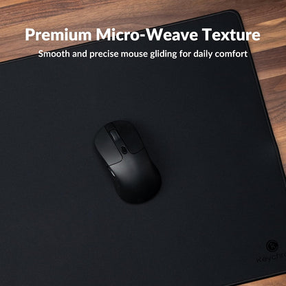 XL Gaming Mouse Pad Desk Mat, 35.4" × 15.7", Soft Micro-Weave Surface, Non-Slip Rubber Base, Anti-Fray Stitched Edges, Extended Large Mousepad for Gaming & Office – Black