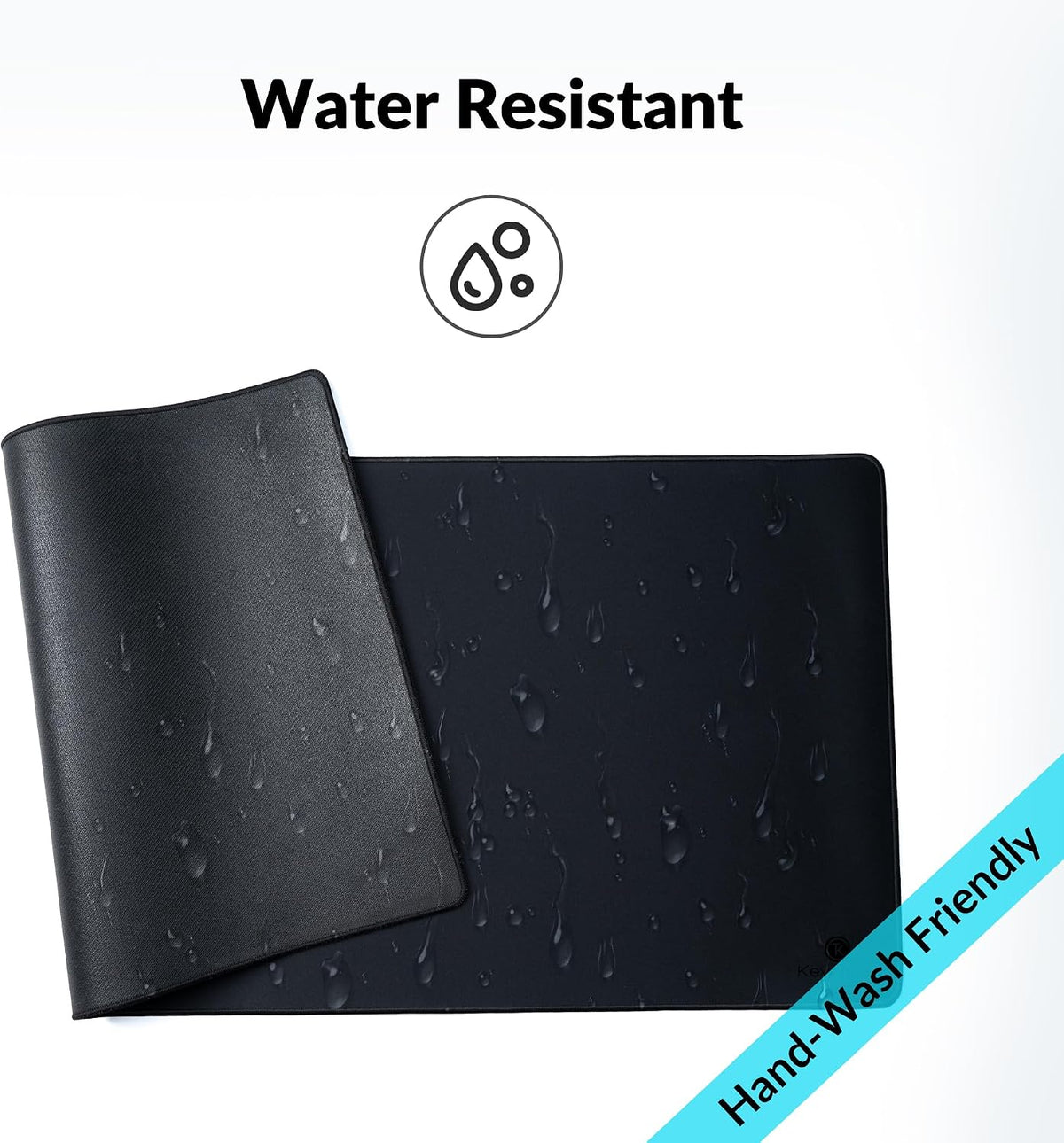 XL Gaming Mouse Pad Desk Mat, 35.4" × 15.7", Soft Micro-Weave Surface, Non-Slip Rubber Base, Anti-Fray Stitched Edges, Extended Large Mousepad for Gaming & Office – Black