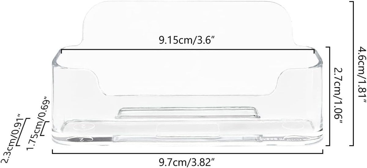 Acrylic Business Card Holder for Desk, Clear Plastic Business Cards Display Holders Stand, Fits 30-50 Business Cards