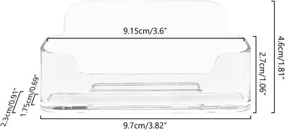 Acrylic Business Card Holder for Desk, Clear Plastic Business Cards Display Holders Stand, Fits 30-50 Business Cards